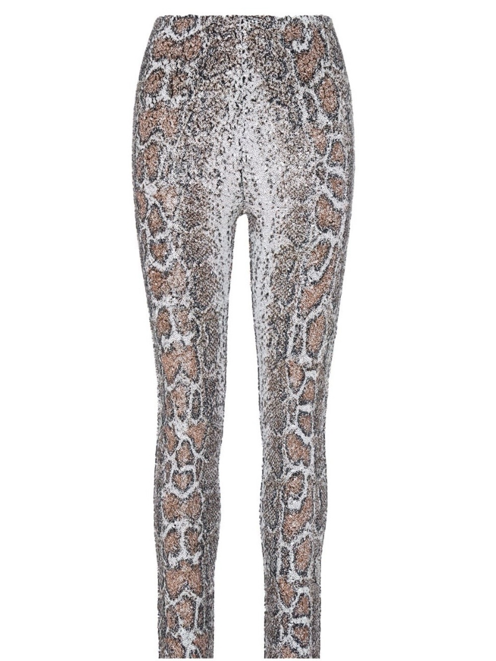 Commando Sequin Snake Print Leggings Pants L High Rise Stretch Sparkly Glam